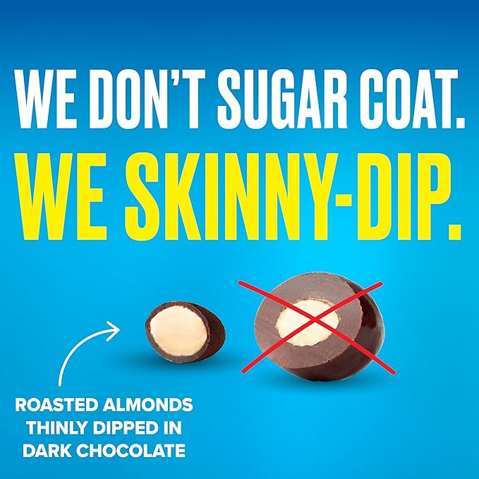 SkinnyDipped Snack Attack Almond Variety Pack, Chocolate Covered Almonds, Low Sugar, Gluten Free, Healthy Snack, 1.2 Ounce Bags (Pack of 15)