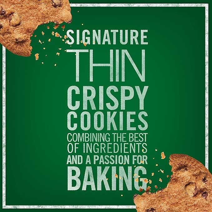 Tate's Bake Shop Cookies Variety Pack, Mint Chocolate Chip & Chocolate Chip Cookies, 4 Bags