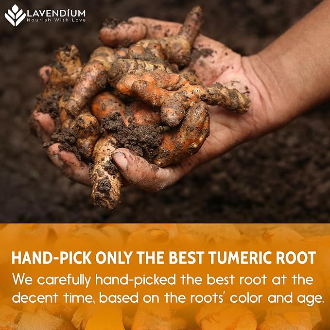 20oz (1.25 lbs) Turmeric Powder, 100% Natural & Pure, Ground, Seasoning Root Powder, No Additives, No Gluten, Vegan.