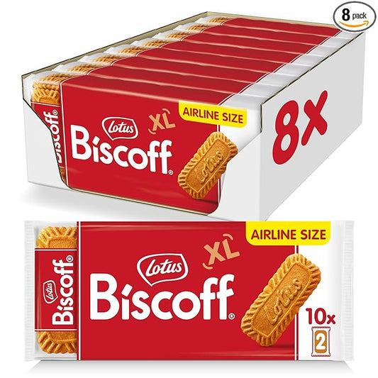 Lotus Biscoff Airplane Cookies, Caramelized Biscuit Cookies, Two-Pack (80 Count), Vegan