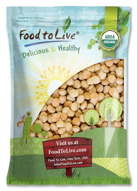 Food to Live Organic Dry Roasted Whole Macadamia Nuts with Himalayan Salt, 8 Pounds – Delicious and Nutritious Snack Made from Premium Non-GMO Nuts