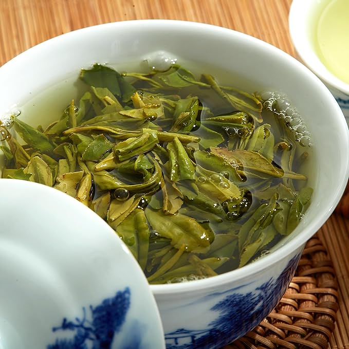 ChaWuWarmSun [A] LongJing Green Tea,3.5oz/100g,Chinese Dragon Well Green Tea Loose Leaf
