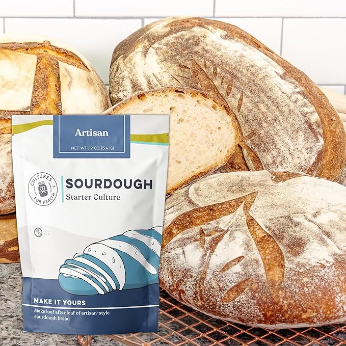 Artisan Sourdough Starter Culture | Dehydrated Starter for Bread Baking | Unbleached Rye Flour | Perfect for Beginners and Experienced Bakers | Gluten Sourdough Culture | Cultures for Health