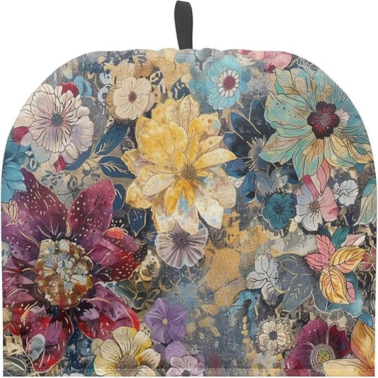 Hudotybom Boho Floral Tea Cozy for Teapot - Insulated Large Teapot Cover to Keep Warm Tea Kettle - Machine Washable Coffee Pot Cloth - Kitchen Home Decorations