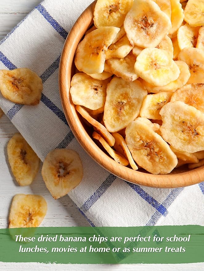 NUTS U.S. - Banana Chips | Dried and Sweetened | All Natural | Vegetarian |Non GMO and Gluten Free | Packed in a Resealable Bag!!! (3 LBS)