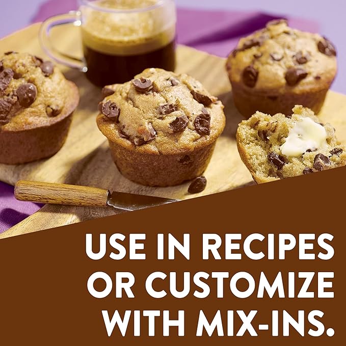 Krusteaz Chocolate Chunk Muffin Mix, With Real Chocolate, No Artificial Flavors or Preservatives, 18.25-ounce Boxes (Pack of 12)