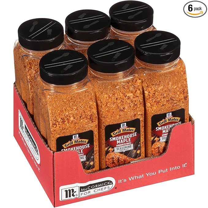 McCormick Grill Mates Smokehouse Maple Seasoning, 28 oz (Pack of 6) - Six 28 Ounce Containers of Smokehouse Maple Seasoning, Perfect on Pork Chops, Chicken, Burgers and More