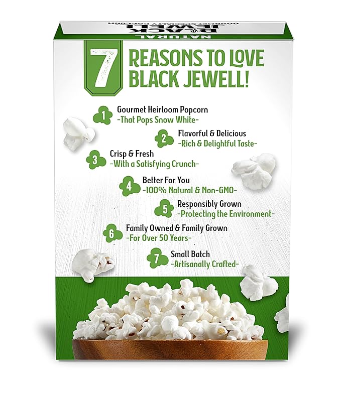 Black Jewell Gourmet Microwave Popcorn, Healthy Popcorn Snack, Natural, 10.5 Ounces (Pack of 3)
