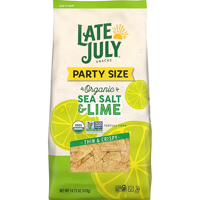Late July Sea Salt & Lime Organic Tortilla Chips, 14.75 Oz Bag