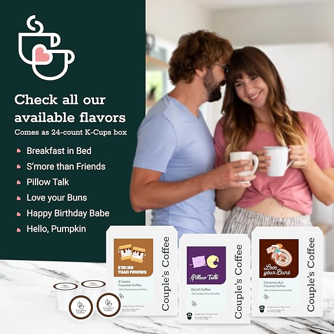 Couple's Coffee K-Cups | Vanilla Cake Flavored Coffee | Gives Back to Military Families | Happy Birthday Babe | Gourmet Flavored Ground Coffee with Birthday Cake and Icing Flavors | Compatible with K-Cups & Single Serve Brewers | 24 Count