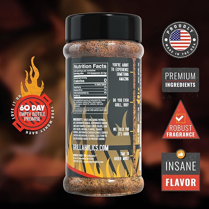 Grillaholics Steak Rub ??Brazilian Steakhouse Style Churrasco Seasoning for BBQ, Grilling & Smoking ??Bold Blend for Picanha, Ribeye, Beef, Pork & Chicken