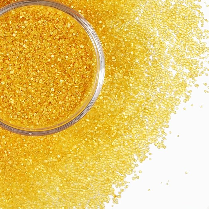 Edible Gold Sprinkles, Sanding Sugar, 150g, Gold Sprinkles for Cupcake Decorating, Cookies Cake Toppers & Cupcake Decoration, Ice Cream, Wedding Party Valentines Halloween Christmas Supplies
