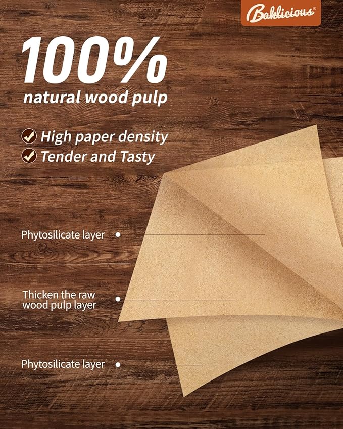 Baklicious 1100Pcs 5.5x5.5" Patty Paper - Elevate Burger Experience! Unbleached, Non-Stick Squares for Perfect Patties, Cookies, Food Storage, Sweet Candies Wrapping!