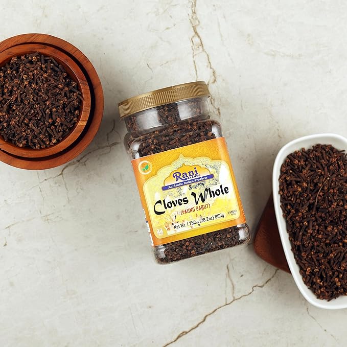 Rani Cloves Whole (Laung) 28oz (800g) Great for Food, Tea, Pomander Balls and Potpourri, Hand Selected, Spice, Bulk PET Jar ~ All Natural | NON-GMO | Kosher | Vegan | Gluten Friendly | Indian Origin