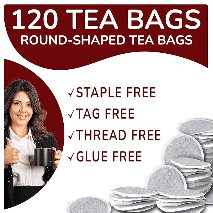 BREWIX English Breakfast Black Tea Bags (120 Count) High Caffeine Tea Bags | Premium Quality Round Eco Conscious Bags