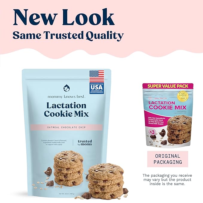 Lactation Cookies Mix - Oatmeal Breastfeeding Cookie Supplement Support for Breast Milk Supply Increase (Chocolate Chip, 1.5 Pound (Pack of 1))