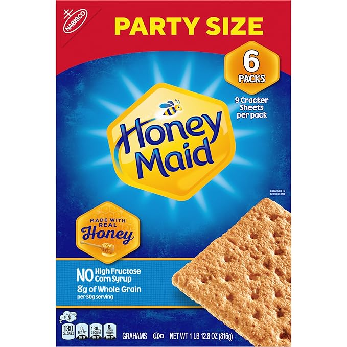 Honey Maid Graham Crackers, Party Size, 28.8 oz Box (Pack of 2)