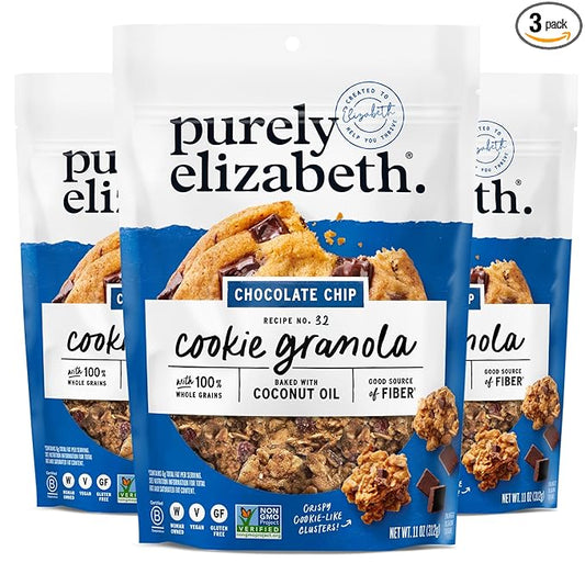 Purely Elizabeth Cookie Granola Chocolate Chip 11 OZ (3 Pack)