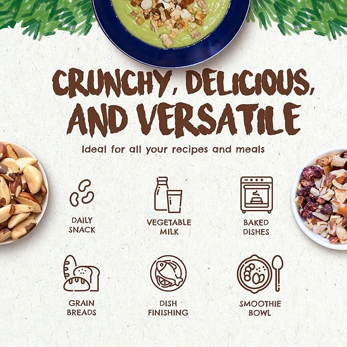 Kit of Snacks The True Organic Brazil Raw & Unsalted Nuts 15 oz + Tropical Mix 7 oz – – Nutrient-Rich and Practical Combo – Fresh, Vegan and Gluten Free – Forest Up