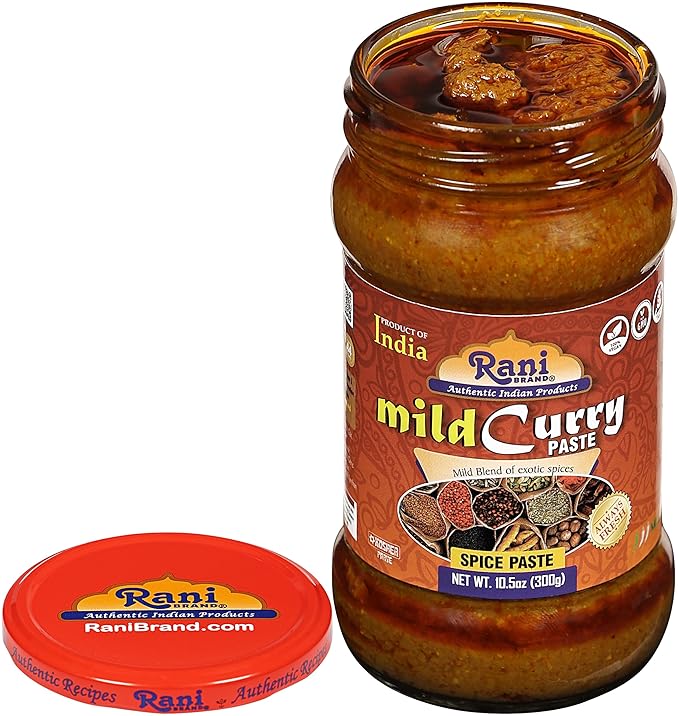 Rani Curry Paste MILD (Spice Paste) 10.5oz (300g) Glass Jar ~ No Colors | All Natural | NON-GMO | Vegan | Gluten Free | Indian Origin