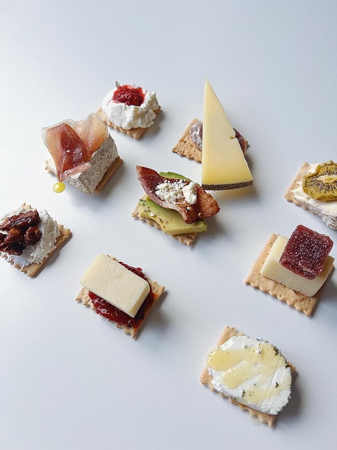 Rustic Bakery Handmade Sourdough Flatbread Cracker Bites - Olive Oil & Sel Gris - Sea Salt Charcuterie Crackers for Cheese Platters or Snacking - Made in California - Pack of 4, 6 Oz Bags