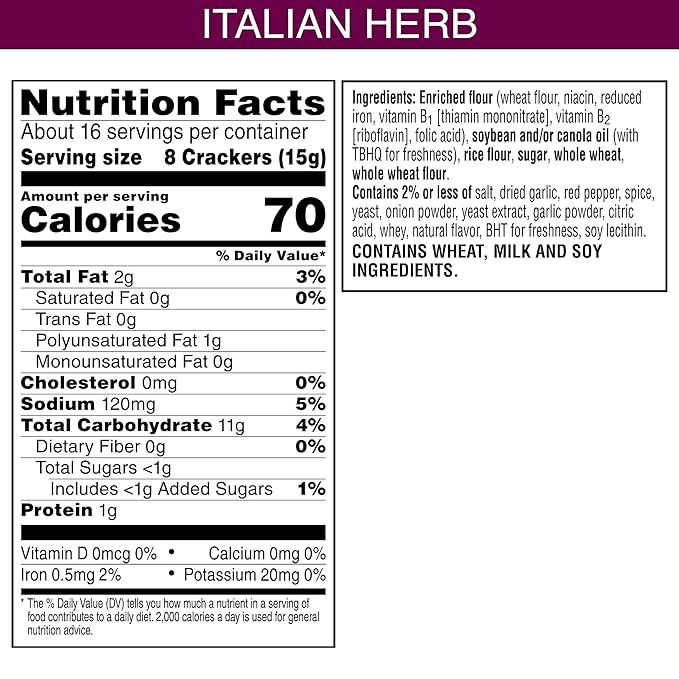 Toasteds Flatbreads Crackers, Party Snacks, Lunch Snacks, Italian Herb (12 Boxes)
