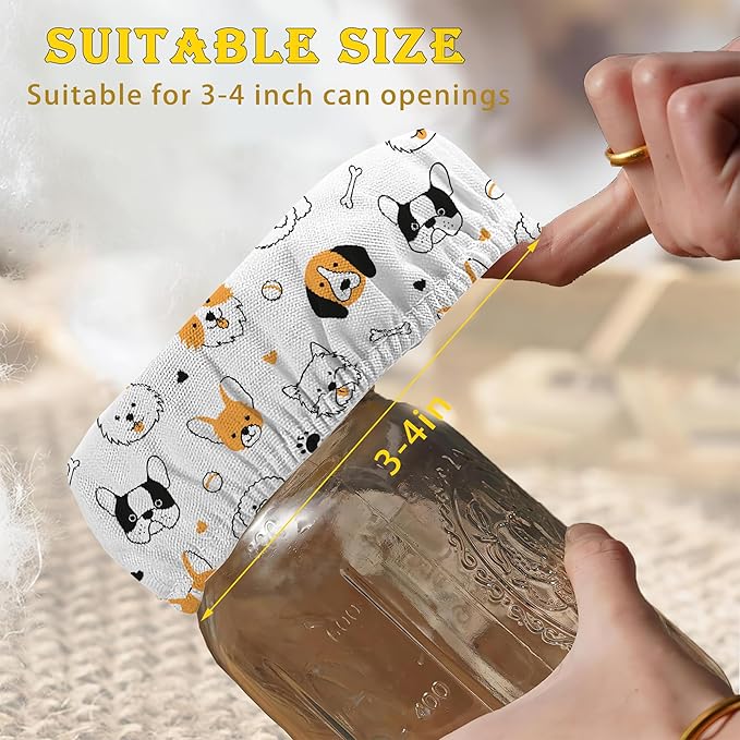 Cloth Covers for Sourdough Starter Jars, Cute Dog Bone Heat Preservation to Increase Fermentation for Bread Sewn Cloth Cover for Sourdough Starterç«? Packç«?,<div>