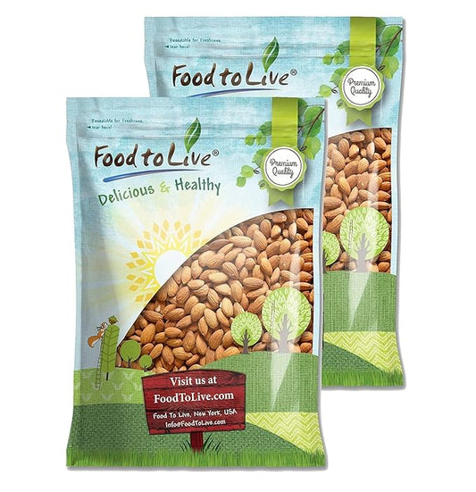 Food to Live California Almonds, 15 Pounds – Supreme, Whole, Raw, Unsalted, Unroasted Nuts, Natural