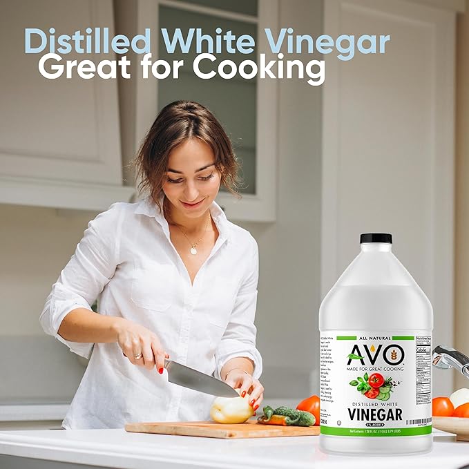 AVO 1 Gallon (128 oz) Pure Natural Distilled White Vinegar - 5% Acidity