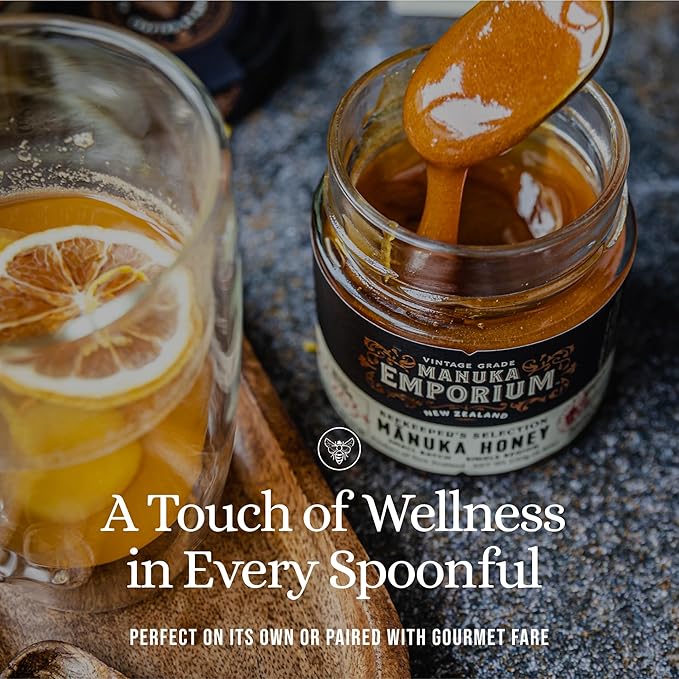 Manuka Emporium Manuka Honey MGO 263+ | Raw Monofloral New Zealand Honey | 8.8oz Glass Jar | Certified Pure Mānuka for Daily Immune Support, Wellness & Gourmet Indulgence