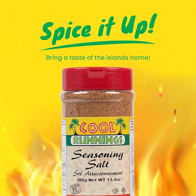 Cool Runnings Seasoning Salt 380g - Perfect for Enhancing Meats, Fries, Vegetables, and Snacks such as Popcorn, Ideal for Everyday Seasoning and Meal Prep