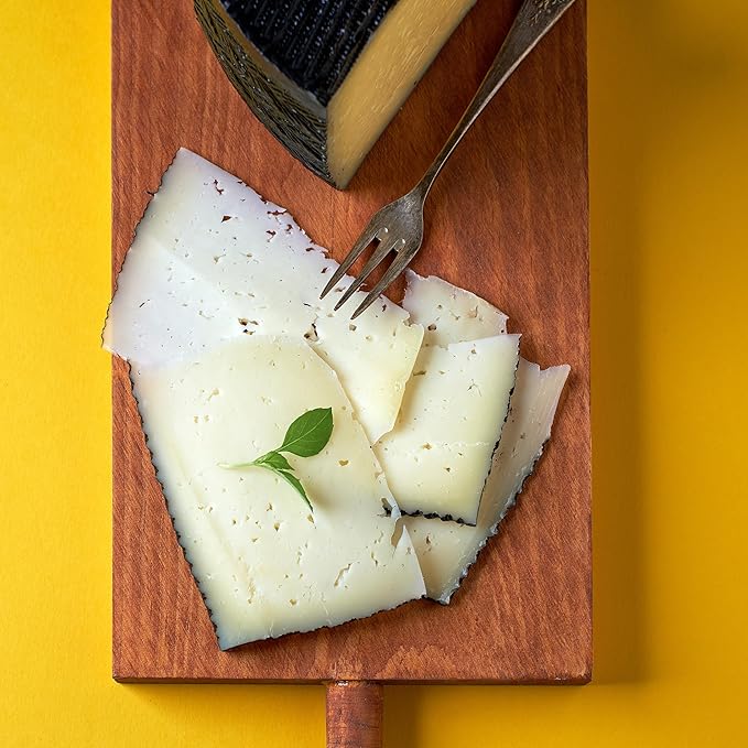 Spanish Cheese Assortment - Black Edition ??Truffle Cheese, Black Garlic Cheese, Mahon, Idiazabal + Free 2 oz Iberico Ham by Fermin ??2 Lbs Total ??Carmen & Lola Eat Espa챰a!