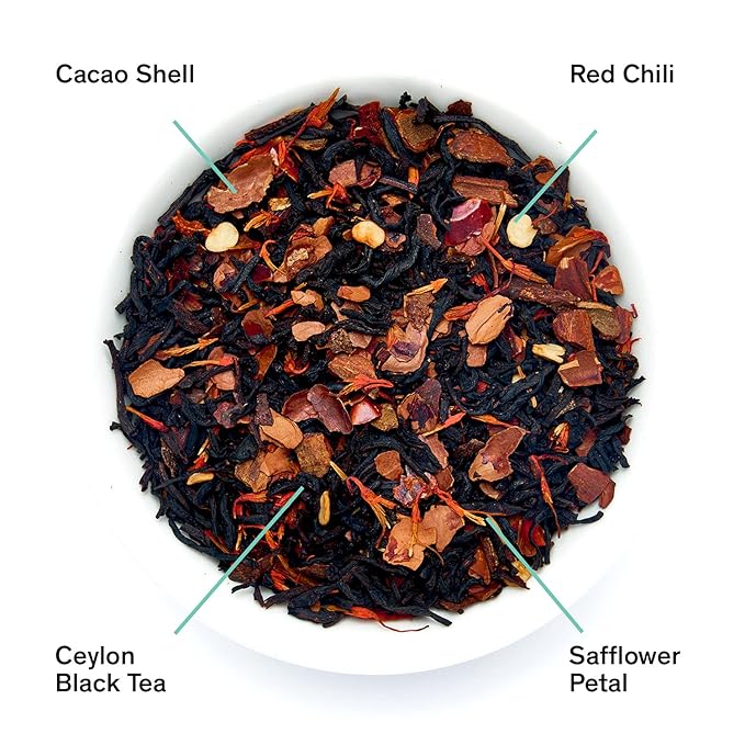 August Uncommon Painted Desert Black Tea ??Spicy Blend w/Notes of Mexican Chili, Cinnamon, and Dark Cocoa ??Loose Leaf Tea Caffeinated for Daily Enjoyment in a 3.5oz Tea Bag Tin Packaging (28-56 Cups)