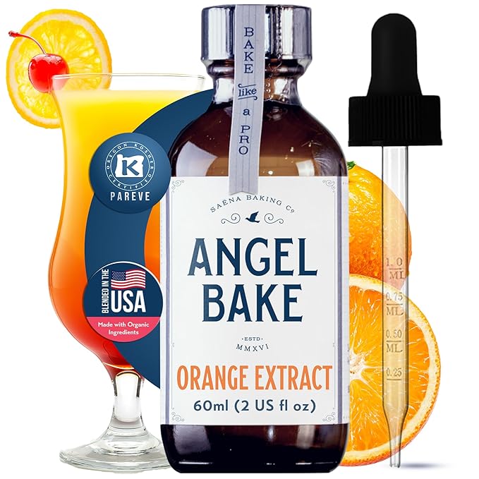 Pure Valencia Orange Extract, Five Times Strength ??Perfect for Baking, Mixology & Culinary Creations ??Natural Flavoring, Keto Friendly, Vegan, Gluten Free (2 Oz Extract with Latex-Free Dropper)