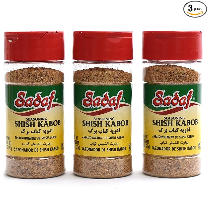 Sadaf Shish Kabob Seasoning 3x 2.5 oz. - Middle eastern and mediterranean kabob spices and seasonings mix - Kosher (Pack of 3)