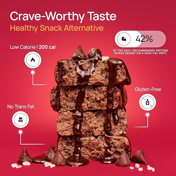 ProGo Protein Bars, Low Sugar, High Protein Snacks (21g) - 95% Pure Isolate for Faster Muscle Growth & Recovery, Low Calorie, Sweetened w/Peanut Butter & Honey (20-Count, Fudge Brownie)