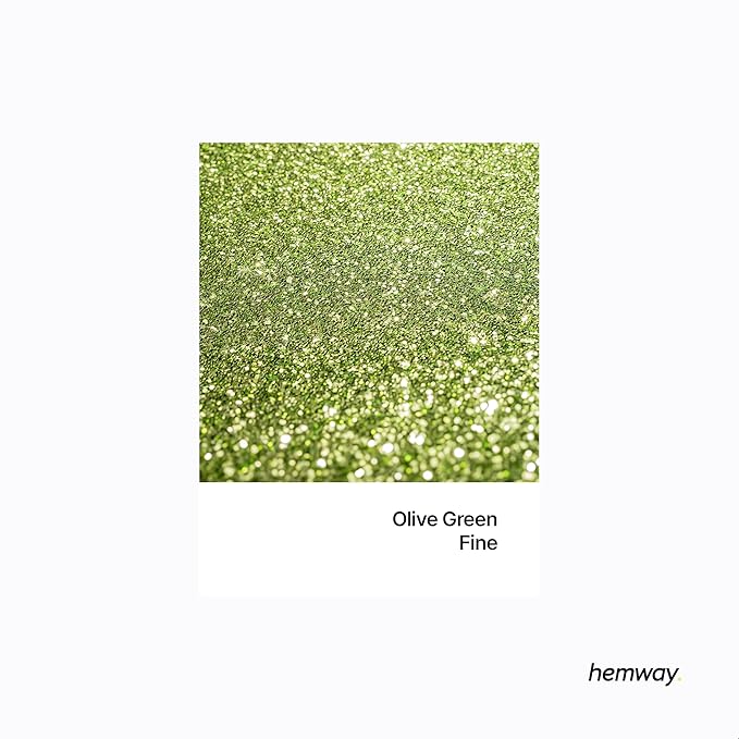 Hemway Premium Glitter Shaker - Olive Green | 130g Fine Metallic Flake Sequins for Resin & Epoxy Crafts | Craft Supplies for Tumblers, Festival, Art