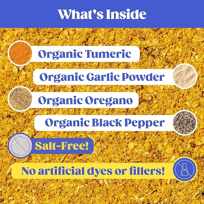 Loisa Seasoning, USDA Organic, Non-GMO, No-MSG, No Preservatives, No Artificial Coloring, No Artificial Flavors, 2.9oz (SALT-FREE Adobo 2 Pack)