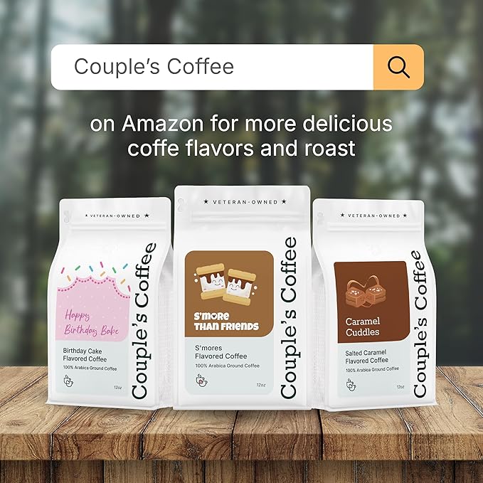 Couple?™s Coffee Ground Coffee | Gives Back to Military Families | S?™more Than Friends | Medium Roast S?™more Flavored Coffee | Made with 100% Arabica Beans | 12oz bag brews about 34 cups