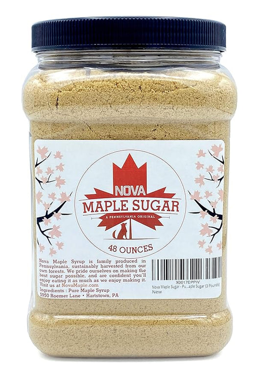 Nova Maple Sugar - Pure Grade-A Maple Sugar (3 Pounds)