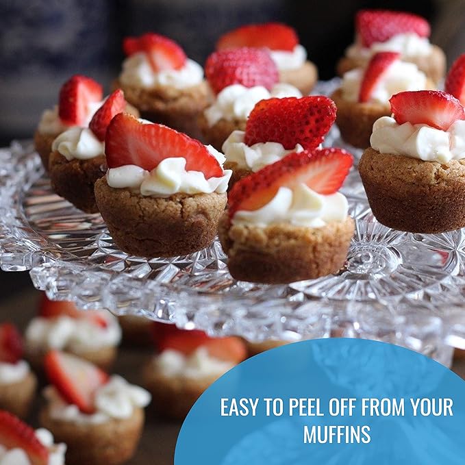 White Mini Cupcake Liners - 300-Pack - Mini Cups Sized Paper Cupcake Wrappers - Fits Perfectly Any Muffin Baking Pan - Cup Cake Liner for Cupcakes, Muffins, Keto Fat Bombs & Cheesecakes