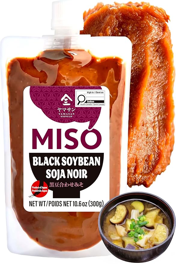 YAMASAN KYOTO UJI Awase Miso Paste, Black bean, Handmade in Kyoto Japan 300g(10.58OZ),NON-GMO,NON-MSG