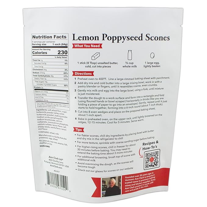 Ann Clark Traditional Lemon Poppyseed Scone Mix??"<div>