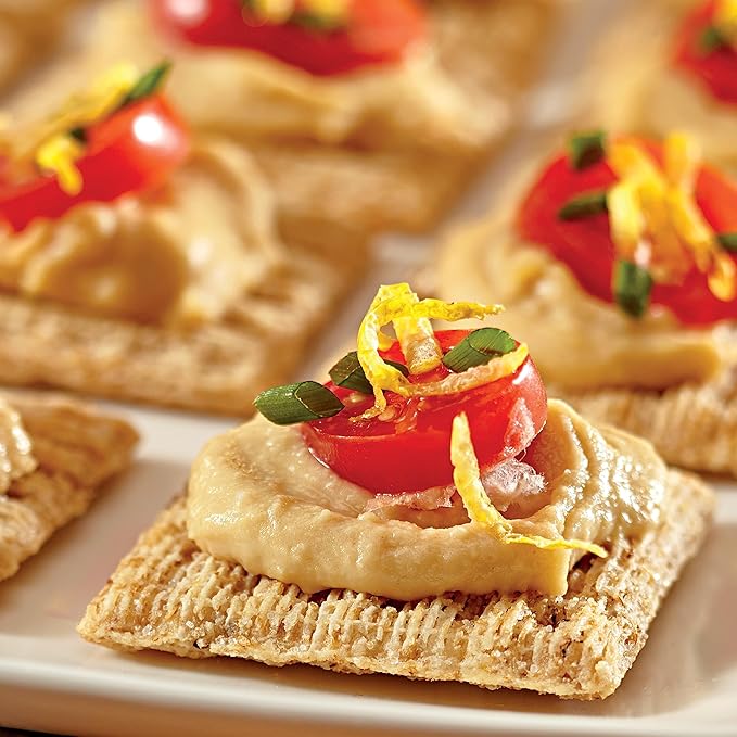 Triscuit Original Whole Grain Wheat Crackers, Vegan Crackers, Healthy Snacks, Lunch Snacks, Party Size, 17 oz
