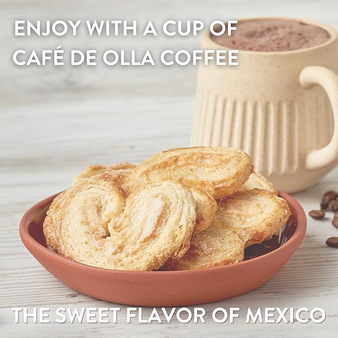 Orejitas Cookies, 3.4 Ounce (Pack of 3), Flaky and Crunchy Mexican Inspired Mini Palmiers made with Real Butter and Lightly Dusted with Sugar by La Monarca Bakery