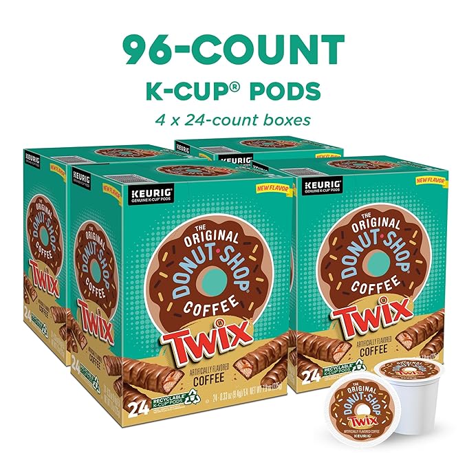 The Original Donut Shop TWIX Coffee, Keurig Single Serve K-Cup Pods, 96 Count
