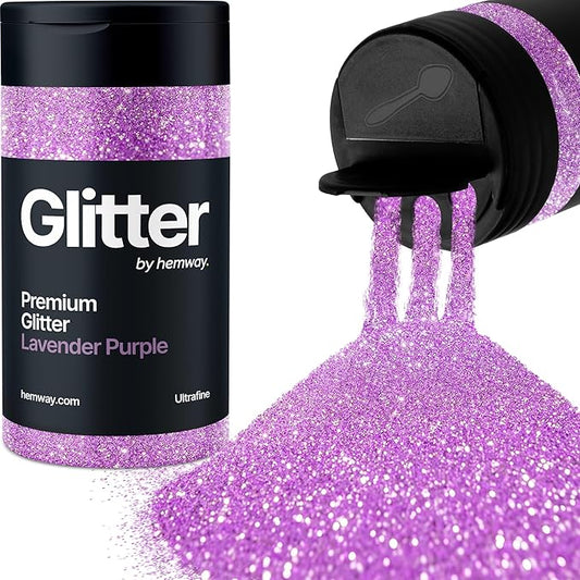Hemway Premium Glitter Shaker - Lavender Purple | 130g Ultrafine Metallic Flake Sequins for Resin & Epoxy Crafts | Craft Supplies for Tumblers, Festival, Art