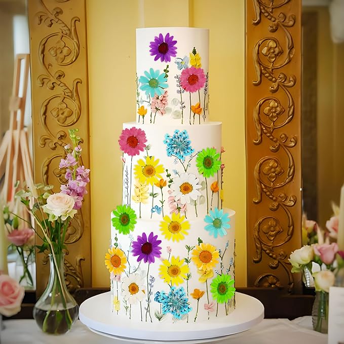 JeVenis Rainbow Wildflower Cake Toppers Wildflower Decor Baby In Bloom for Baby Shower Birthday Bridal Shower Wedding Party Decoration