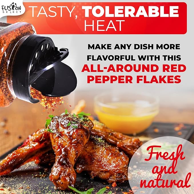 Fusion Select Korean Non-GMO Red Chili Pepper Flakes Powder, Gluten Free, Premium Gochugaru for Kimchi, Chicken, Pork, Fish, Vegetables Seasoning Korean BBQ Hot Pepper Coarse Powder Flakes 12 OZ