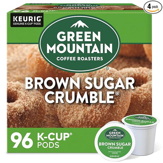 Green Mountain Coffee Roasters Brown Sugar Crumble Coffee, Keurig Single Serve K-Cup Pods, 96 Count